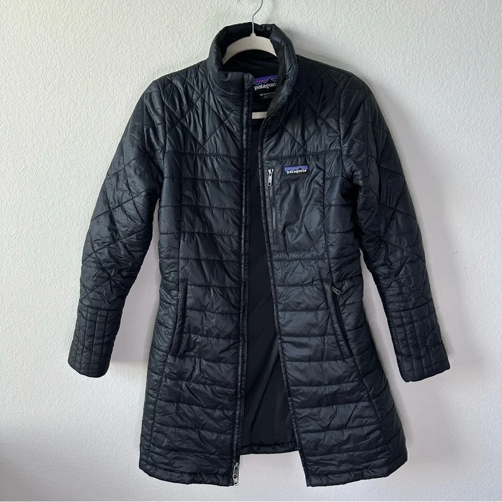 PATAGONIA Womens Radalie Black Puffer Parka SZ XS - Picture 2 of 9